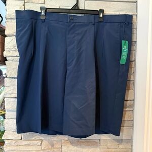 Pro Tour Pleat Front Black Iris Golf Shorts Men’s 42 UPF 15